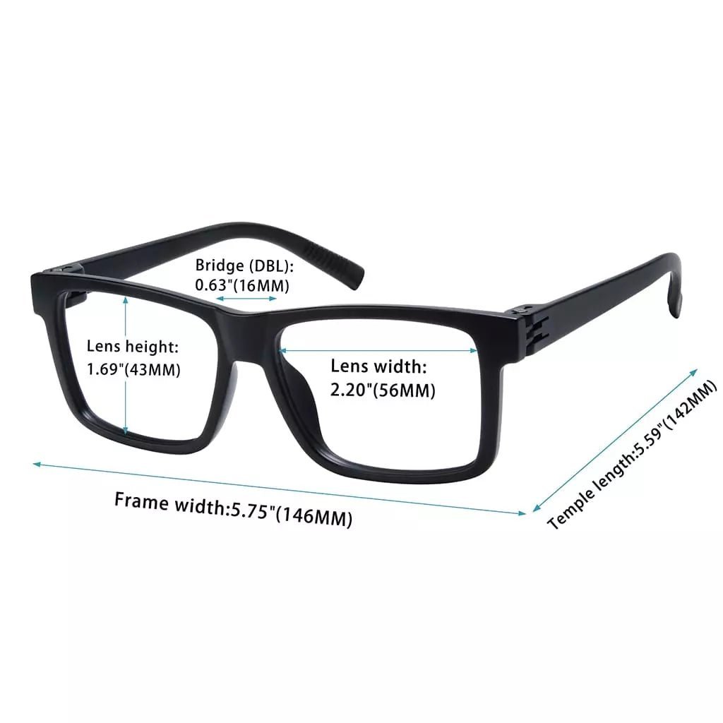 Oversized 30% Blue Light Blocking Metalless Reading Glasses R2508 - B15eyekeeper.com