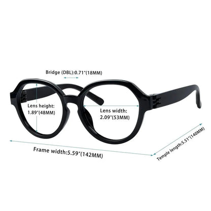 Oversized 6 Pack Metalless Screwless Thick Spring Hinge Reading Glasses NR2317eyekeeper.com