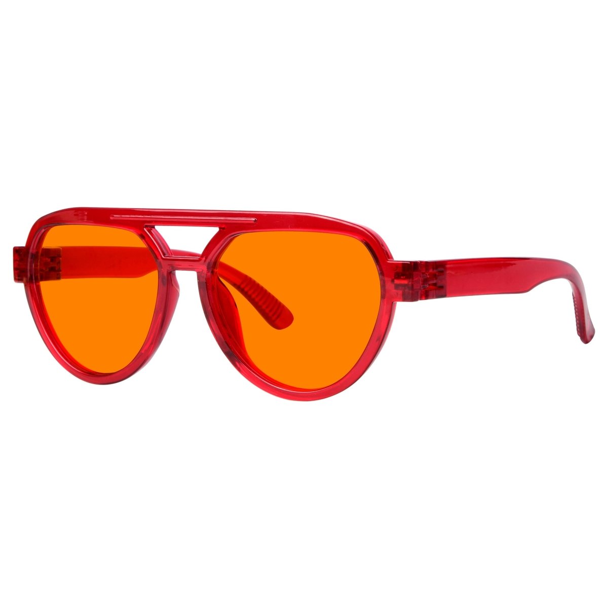 Pilot 100% Blue Blocking Glasses Orange Lens Metalless Screwless R2312 - B98eyekeeper.com