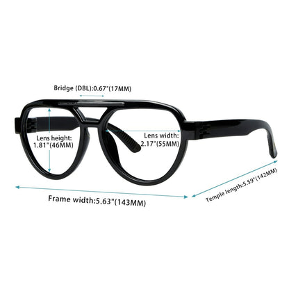 Pilot 30% Blue Light Blocking Metalless Screwless Glasses R2312 - B15eyekeeper.com