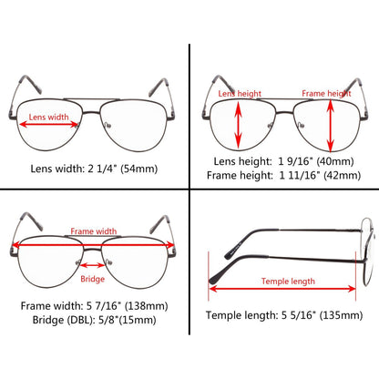 Polycarbonate Lens Pilot Bifocal Reading Glasses SG1502eyekeeper.com