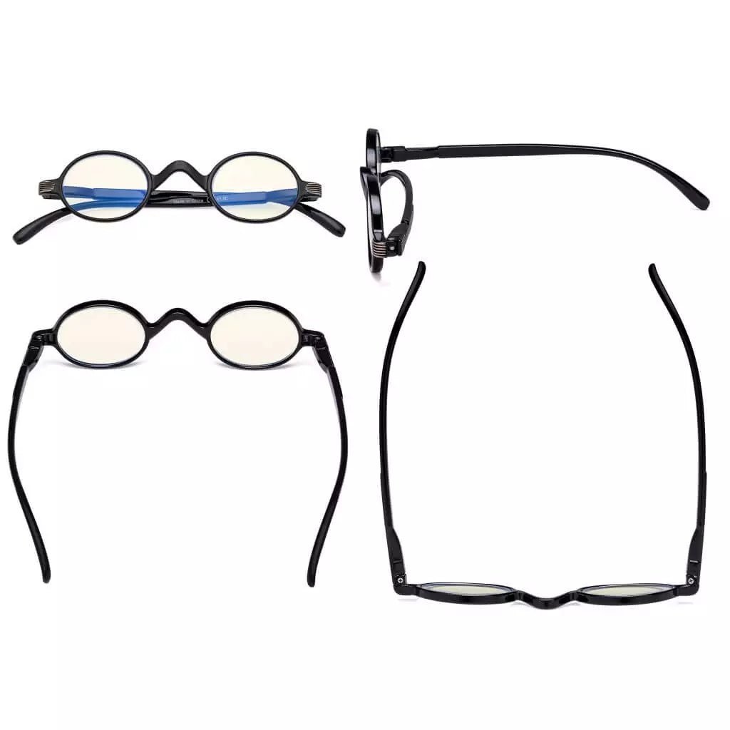 Small Frame Round Glasses Blue Light Filter UVR077Xeyekeeper.com