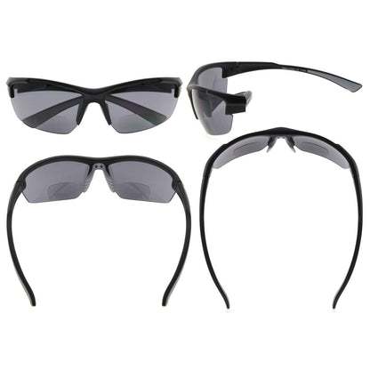 TR90 Half Rim Rectangle Bifocal Reading Sunglasses SG901