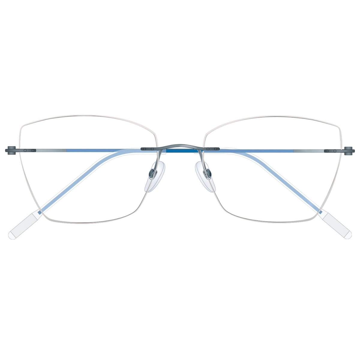 Prescription Eyeglasses Rx Spec Rimless Titanium Glasses Women Men ...