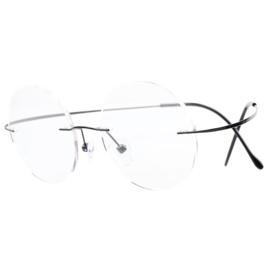 Titan Rimless Round Brillen Runde Brille Unisex R15028