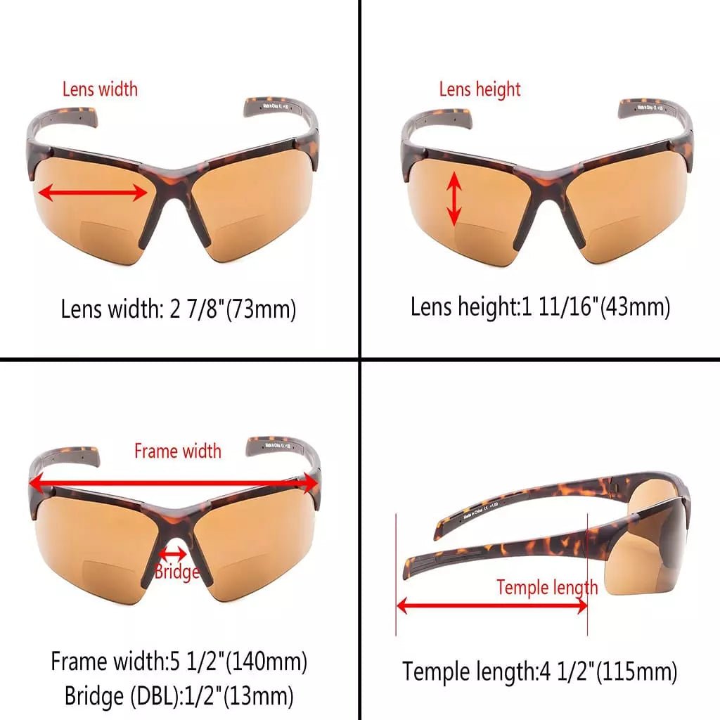 TR90 Half - rim Sport Bifocal Reading Sunglasses TH6186eyekeeper.com