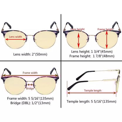 Vintage Browline Eyeglasses Elegant Style LX19001 - BB60eyekeeper.com