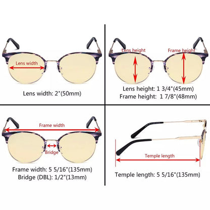 Vintage Browline Eyeglasses Elegant Style LX19001 - BB60eyekeeper.com