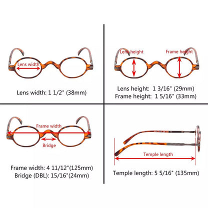 Vintage Small Oval Reading Glasses R077eyekeeper.com