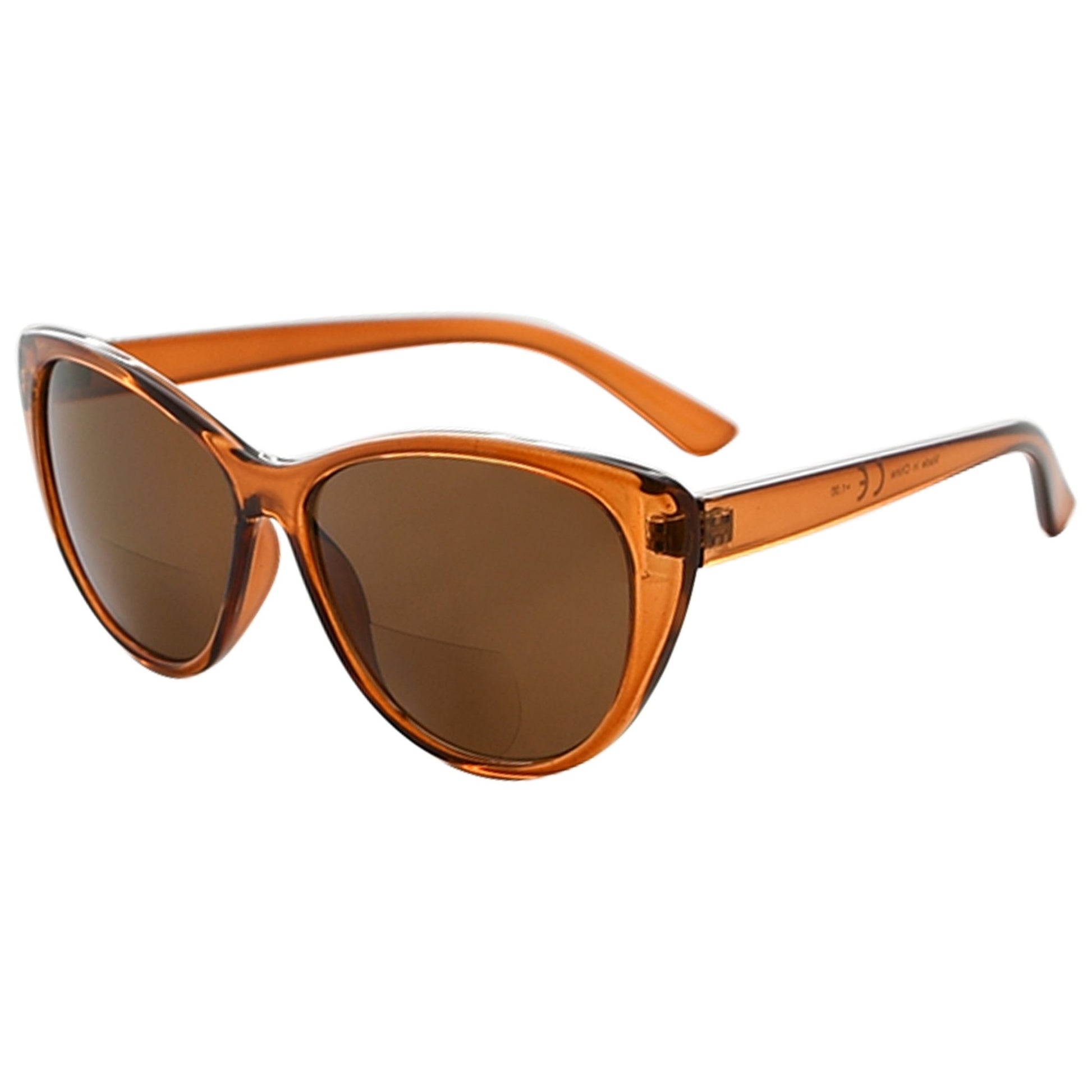 Cat-eye Bifocal Reading Sunglasses Brown S033