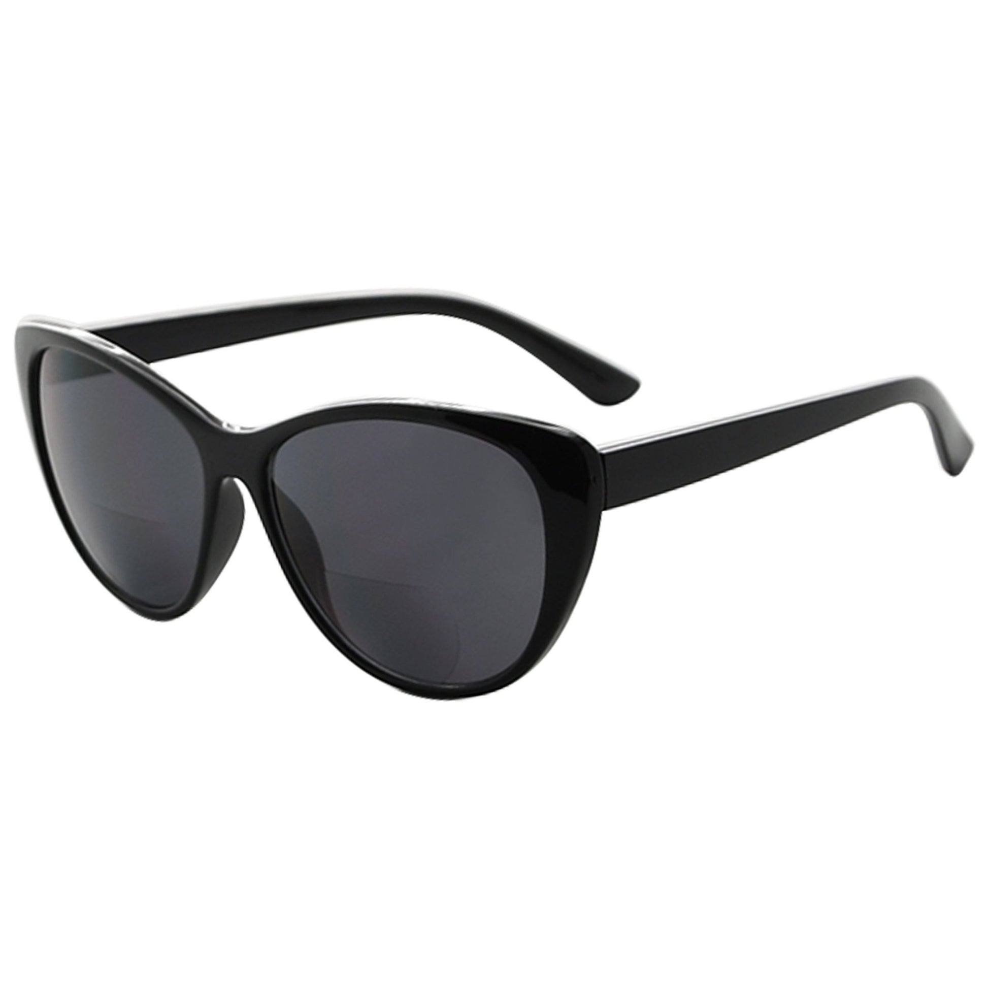 Cat-eye Bifocal Reading Sunglasses Black S033