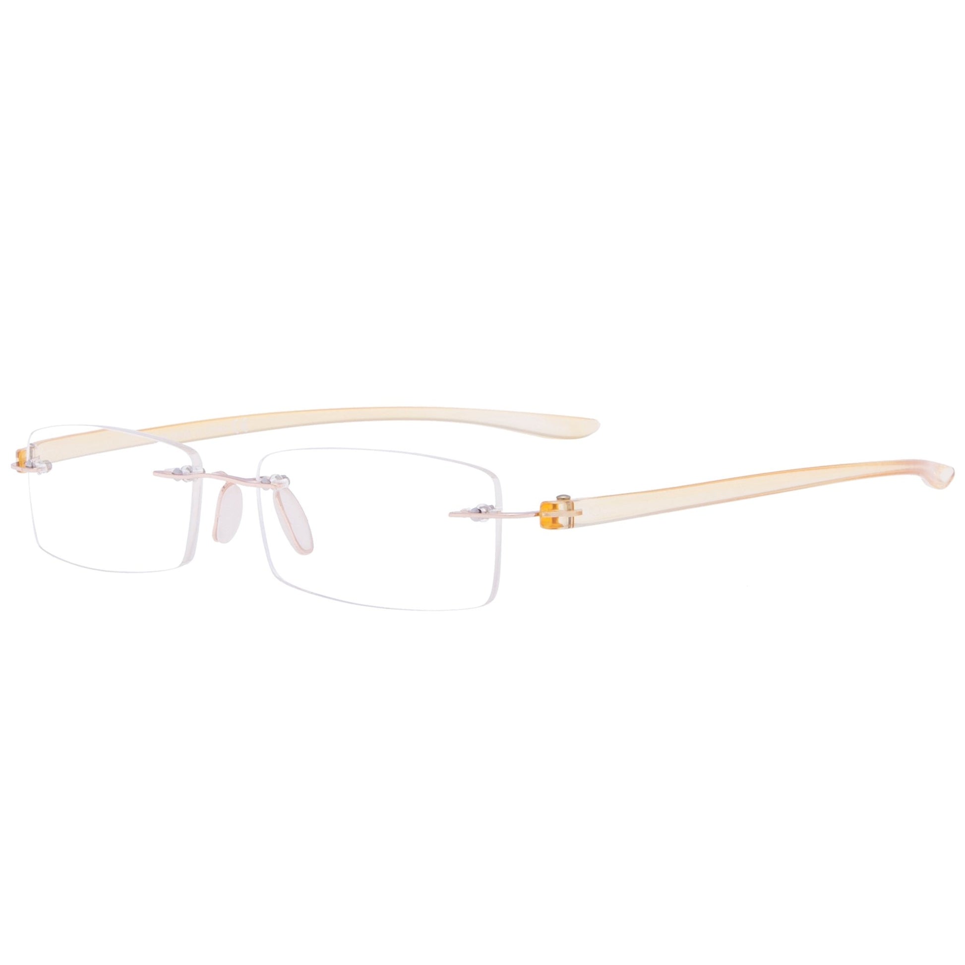 Classic Rectangle Reading Glasses Rimless Women Men R14001