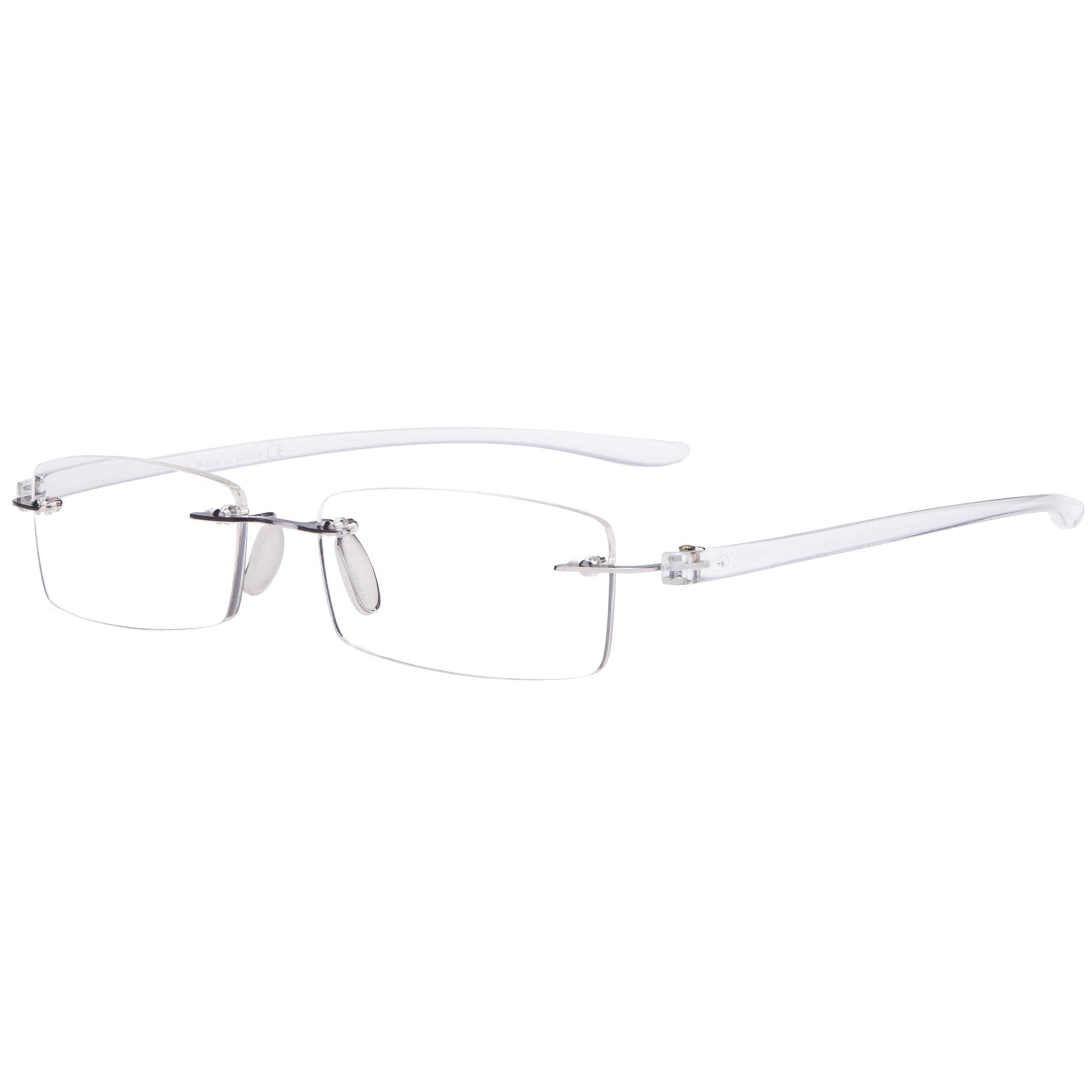 Classic Rectangle Reading Glasses Rimless Women Men R14001