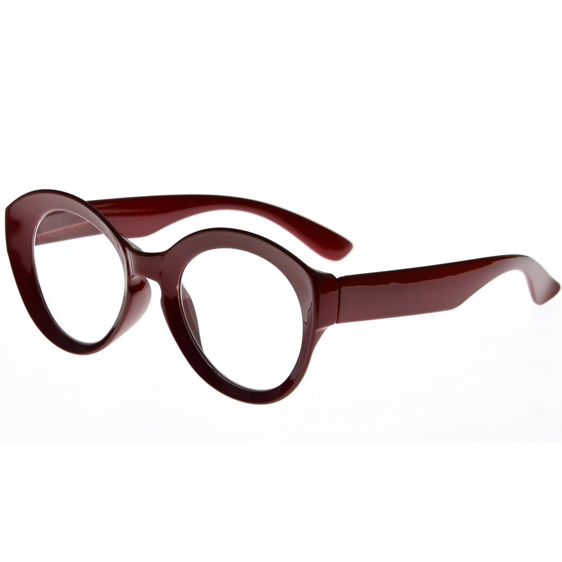 Fashion Round Large Frame Reading Glasses for Women R2004