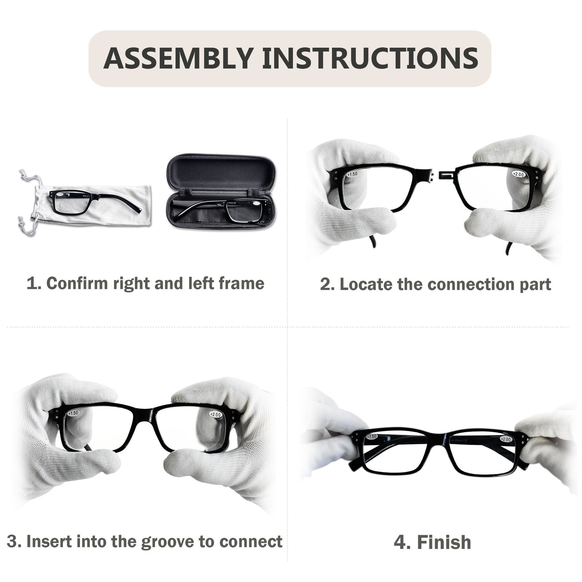 Reading Glasses with Different Strength for Each Eye PR032-DEMI