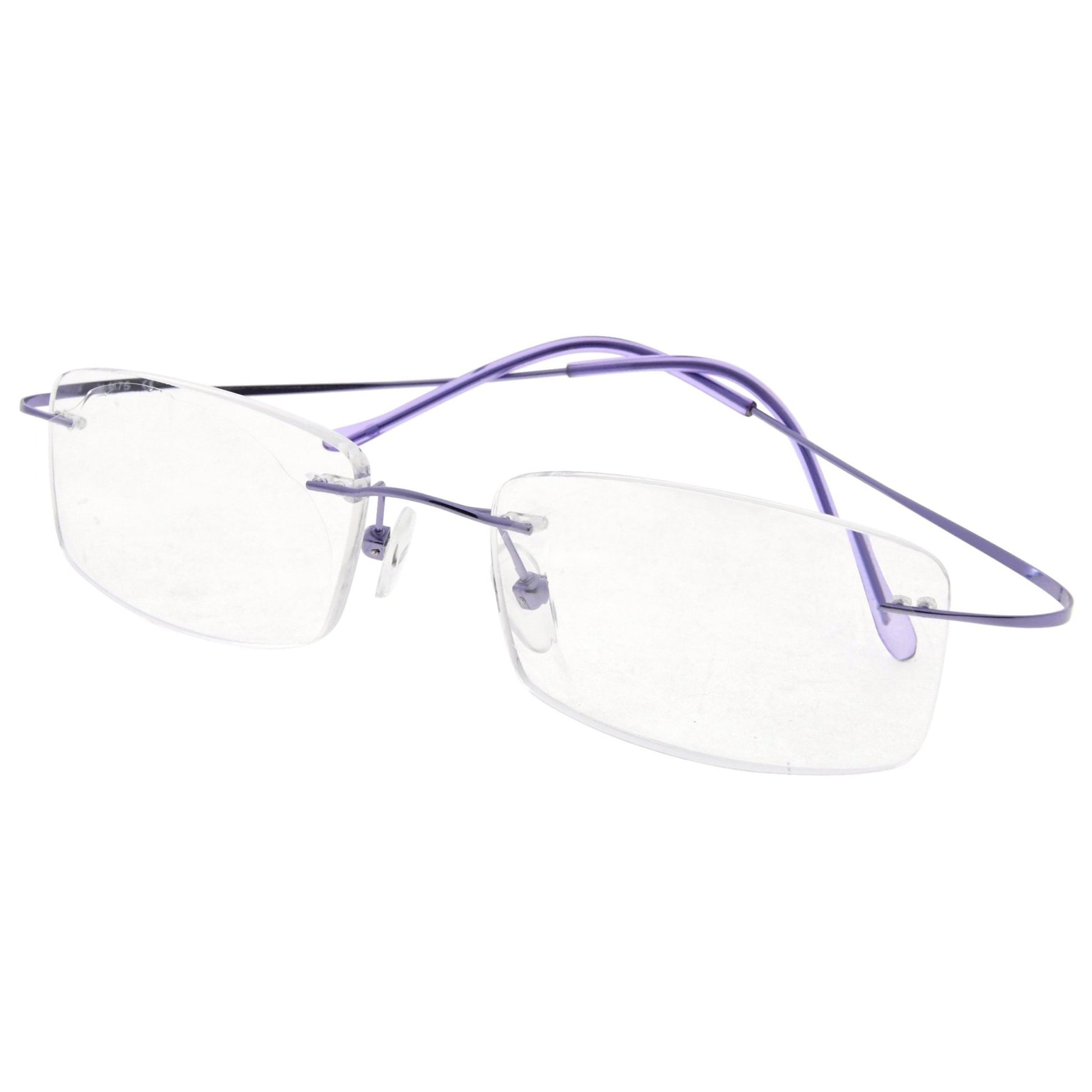 Titanium Rimless Reading Glasses Readers R1508